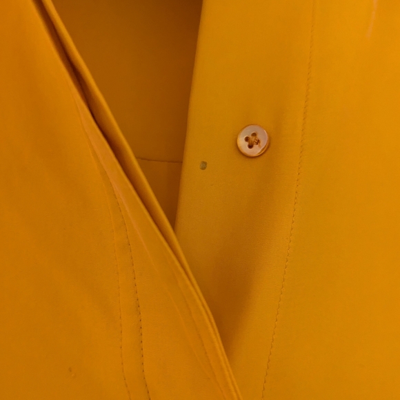 Dorothee Schumacher 100% Silk Blouse Orange Button Down Luxury Designer Size 4 - Picture 4 of 9